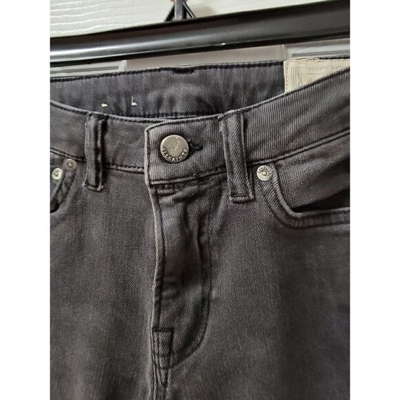 Allsaints Biker Jeans Leather Knee Patches 26 - Picture 5 of 9